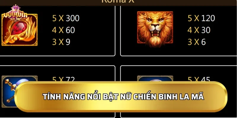 Tính năng nổi bật của nữ chiến binh La Mã VVVWin